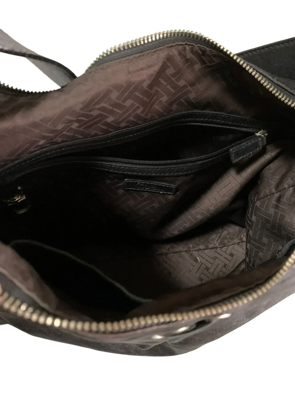 Cole Haan Avery Black Soft Leather Hobo Grommet II Purse